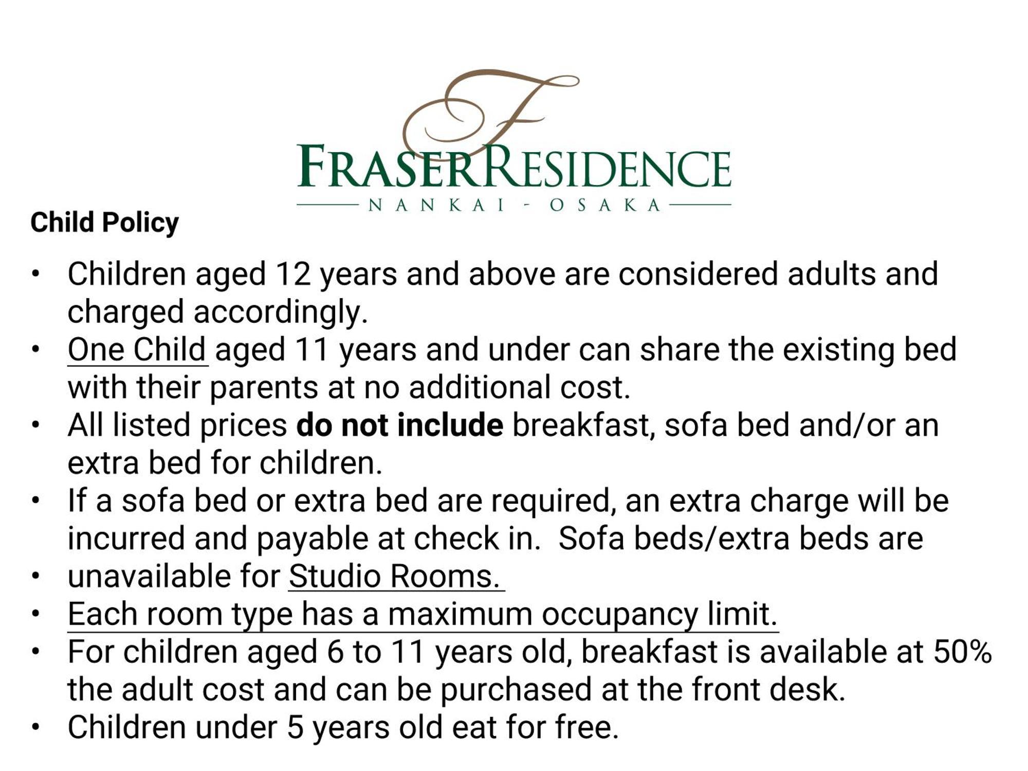 Fraser Residence Nankai Osaka Camera foto